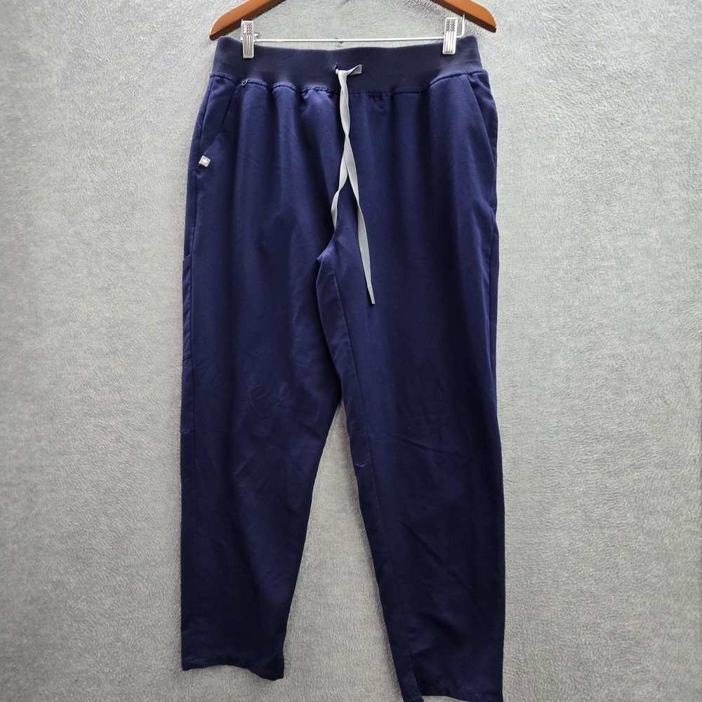 FIGS‎ Women Scrub Pants L Navy Blue Zamora Jogger Technical Collection Logo